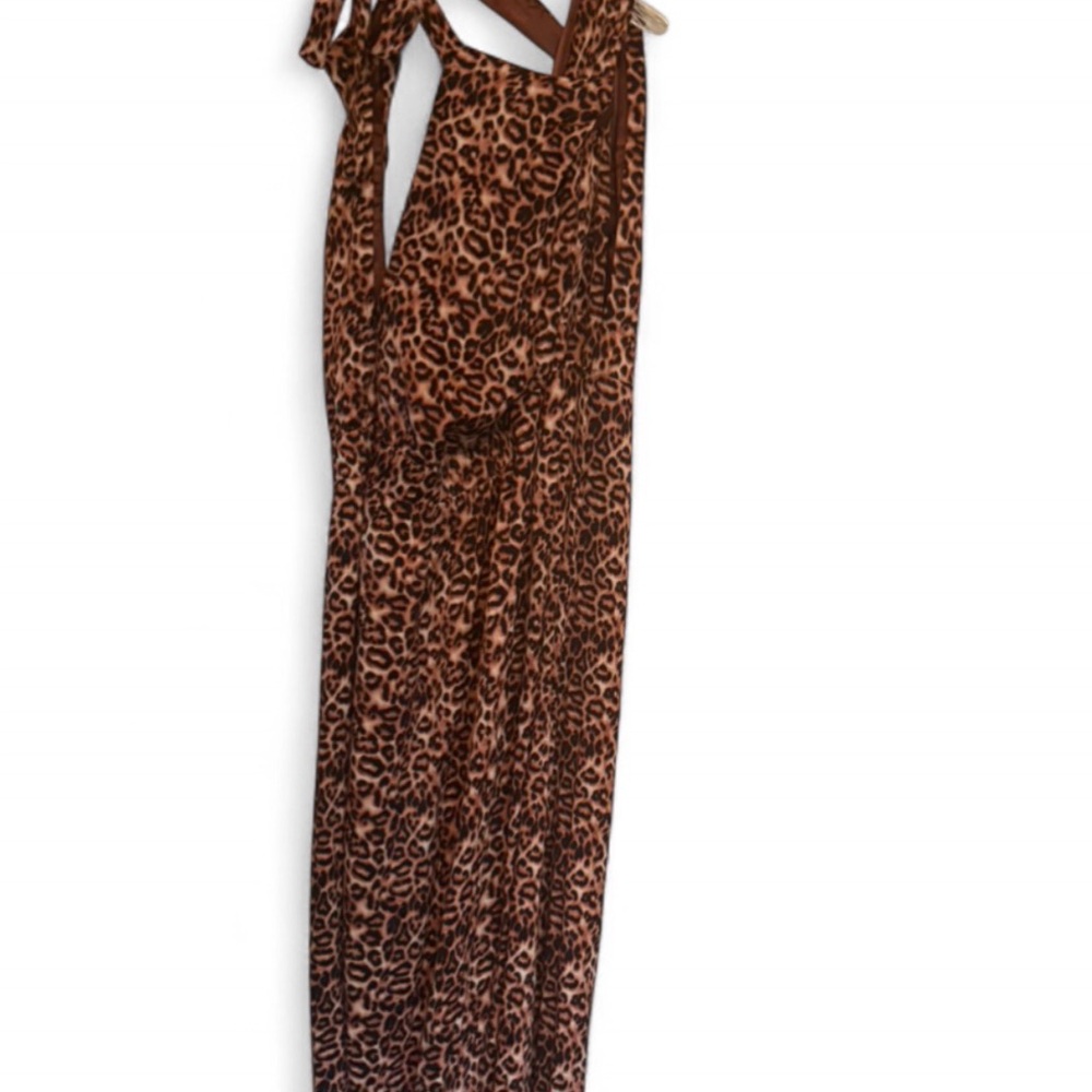 Forever 21 Brown Leopard Print Jumpsuit
